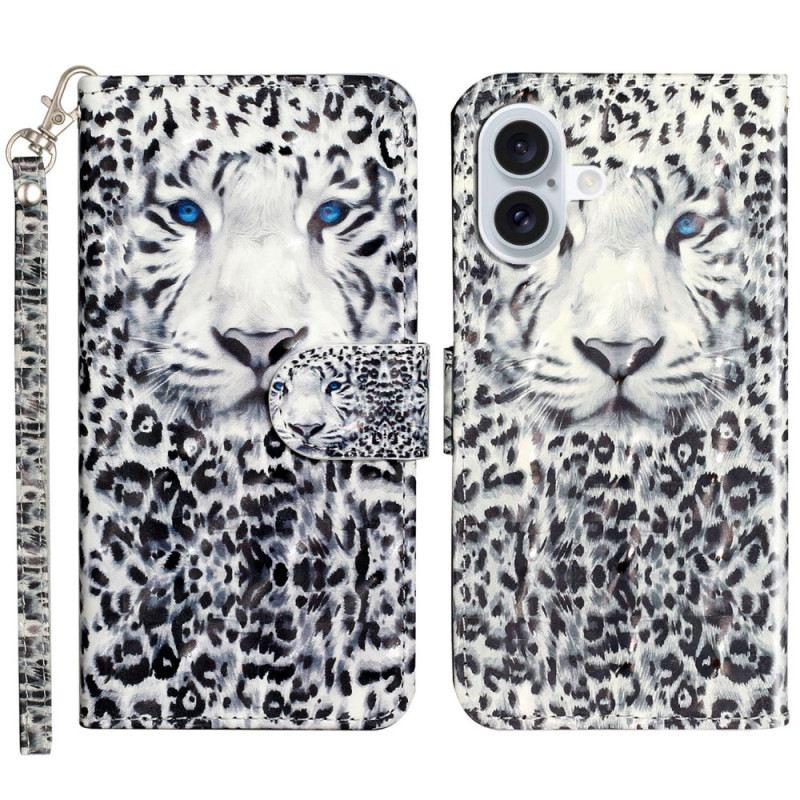 Lederhüllen iPhone 16 Leopardenriemen
