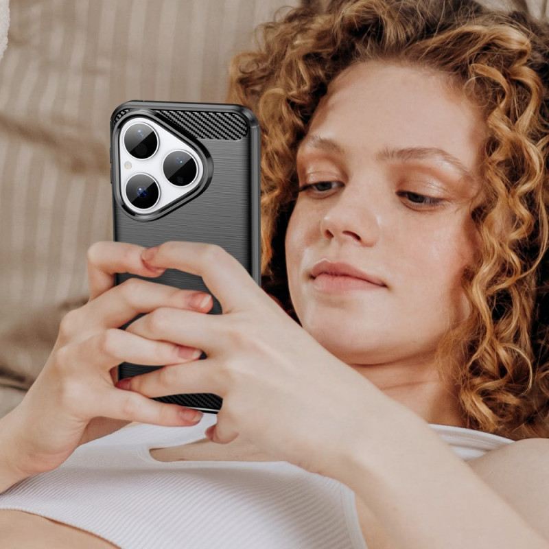 Hülle Für Huawei Pura 80 Gebürstete Kohlefaser
