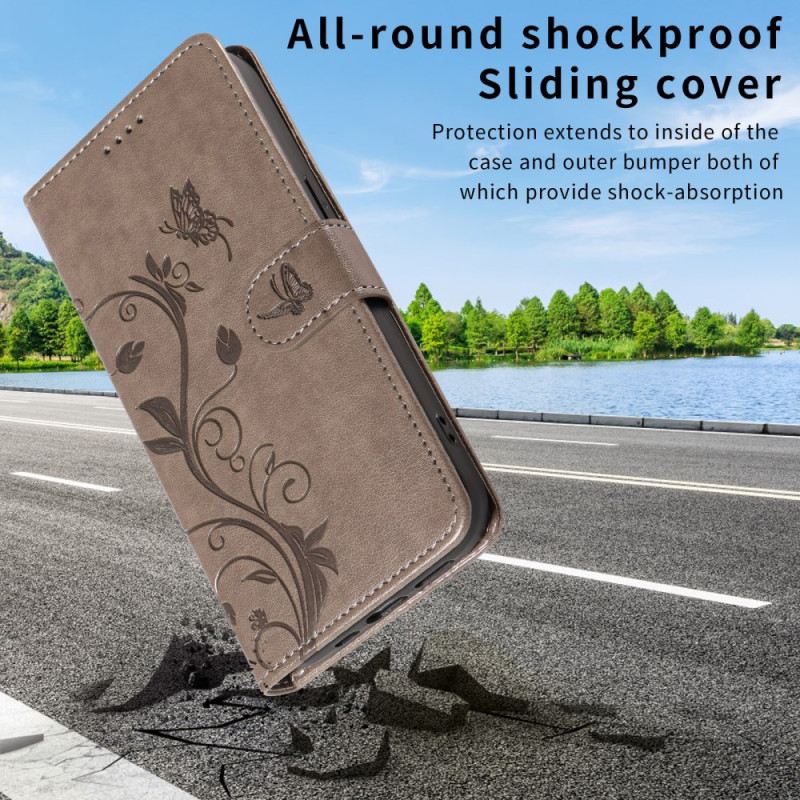 Lederhüllen Für Huawei Pura 80 Blumenmuster