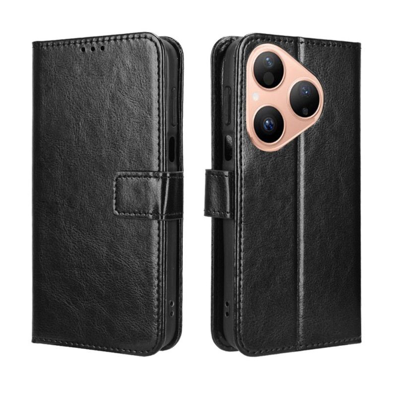 Lederhüllen Für Huawei Pura 80 Glänzendes Kunstleder