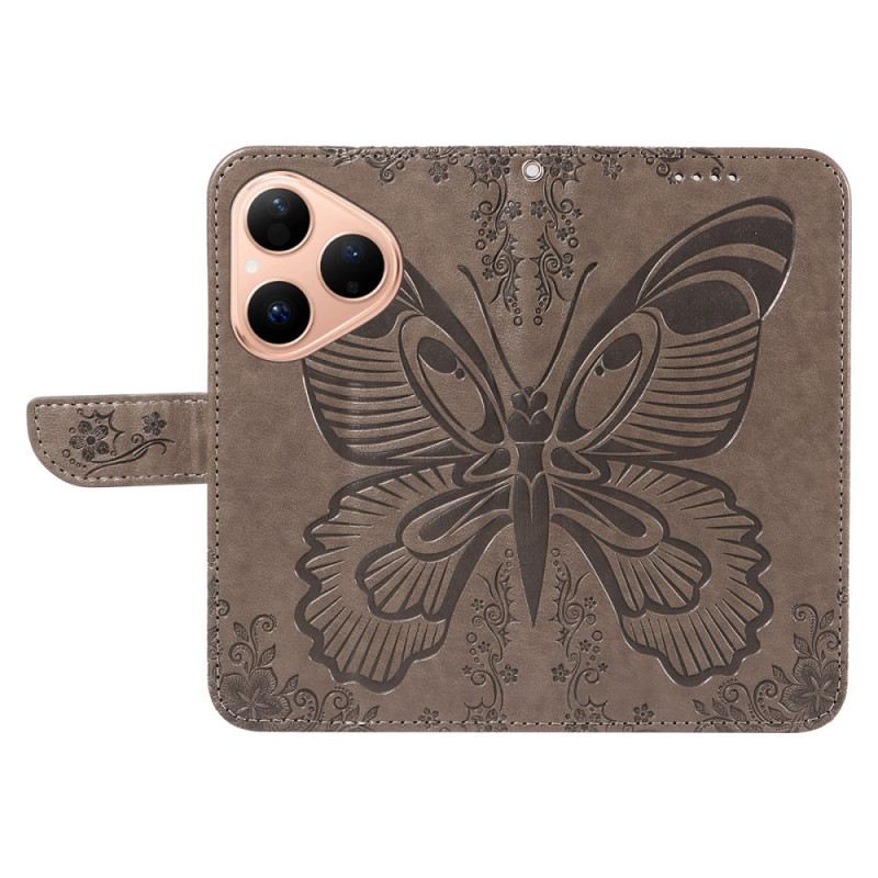 Lederhüllen Für Huawei Pura 80 Grafischer Schmetterling