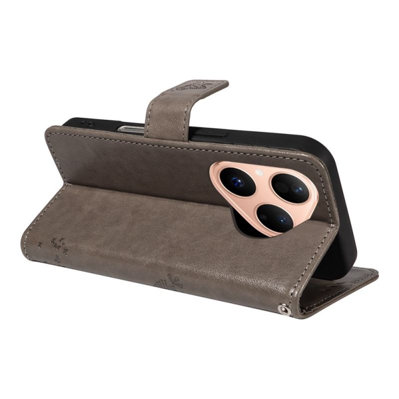 Lederhüllen Für Huawei Pura 80 Katze Und Baum