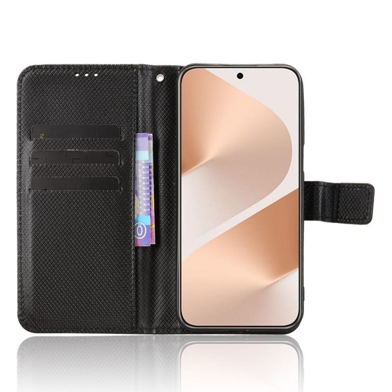 Lederhüllen Huawei Pura 80 Diamantstruktur