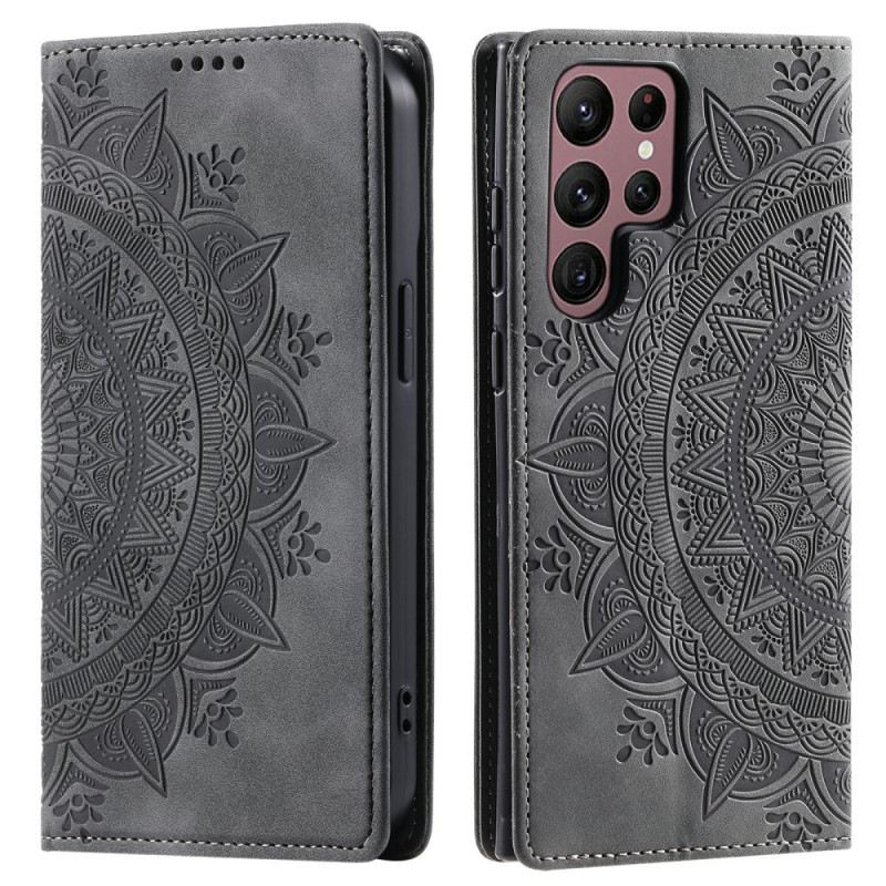 Flip Case Samsung Galaxy S26 Ultra Handyhülle Mandala-wildlederoptik