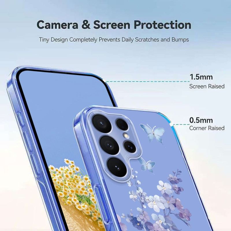 Hülle Für Samsung Galaxy S26 Ultra Schmetterlinge Und Blumen