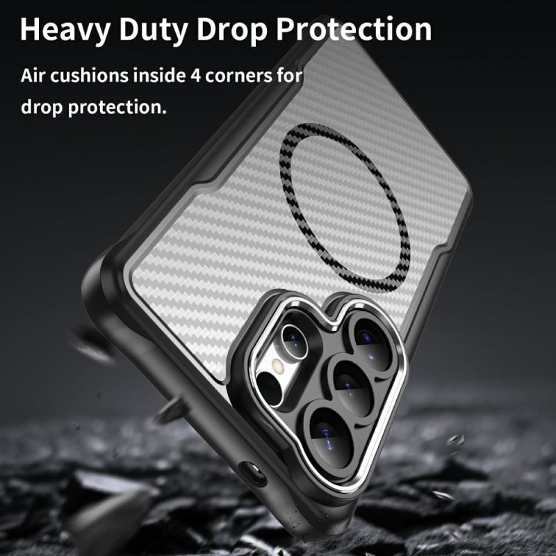 Hülle Samsung Galaxy S26 Ultra Magsafe Hybrid-schutz Carbonfaser-textur
