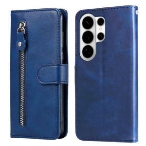 Lederhüllen Für Samsung Galaxy S26 Ultra Reißverschlusstasche