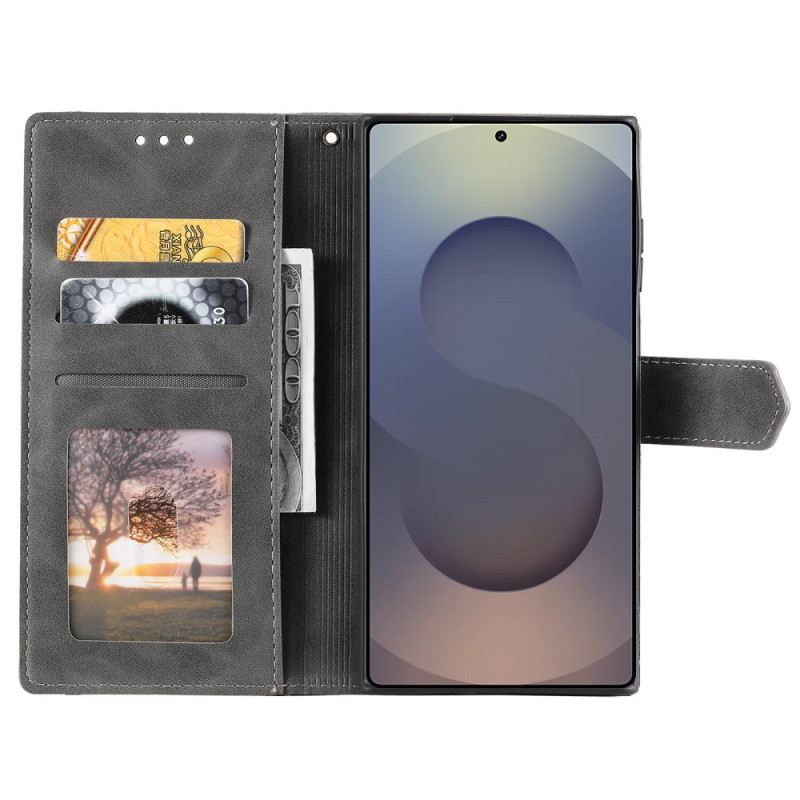 Lederhüllen Für Samsung Galaxy S26 Ultra Zweifarbiges Design