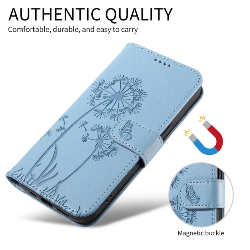 Lederhüllen Samsung Galaxy S26 Ultra Armband Mit Löwenzahnmotiv