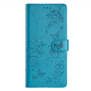 Lederhüllen Samsung Galaxy S26 Ultra Florale Schmetterlinge