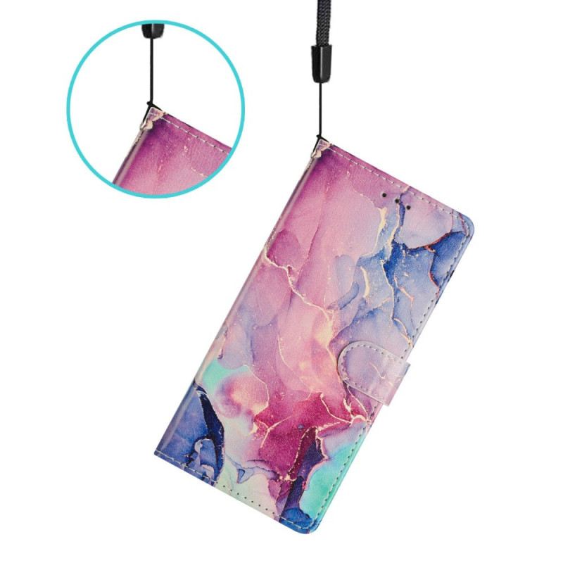 Lederhüllen Samsung Galaxy S26 Ultra Grüner Und Rosa Marmor