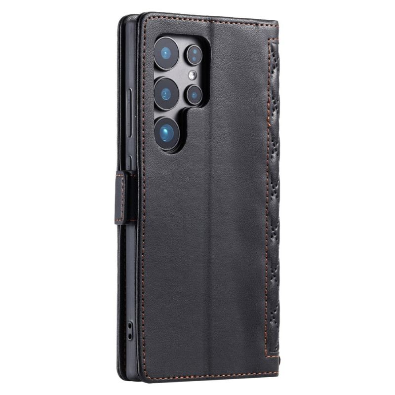 Lederhüllen Samsung Galaxy S26 Ultra Handyhülle Gesteppt Mit Riemen