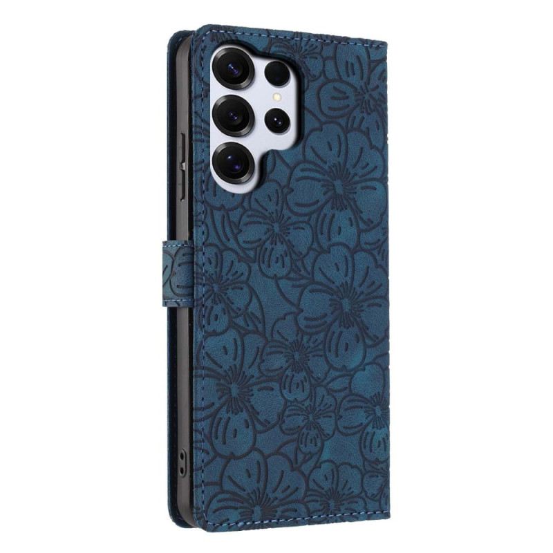 Lederhüllen Samsung Galaxy S26 Ultra Handyhülle Kirschblüten