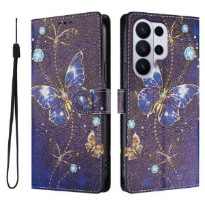 Lederhüllen Samsung Galaxy S26 Ultra Handyhülle Kostbare Schmetterlinge