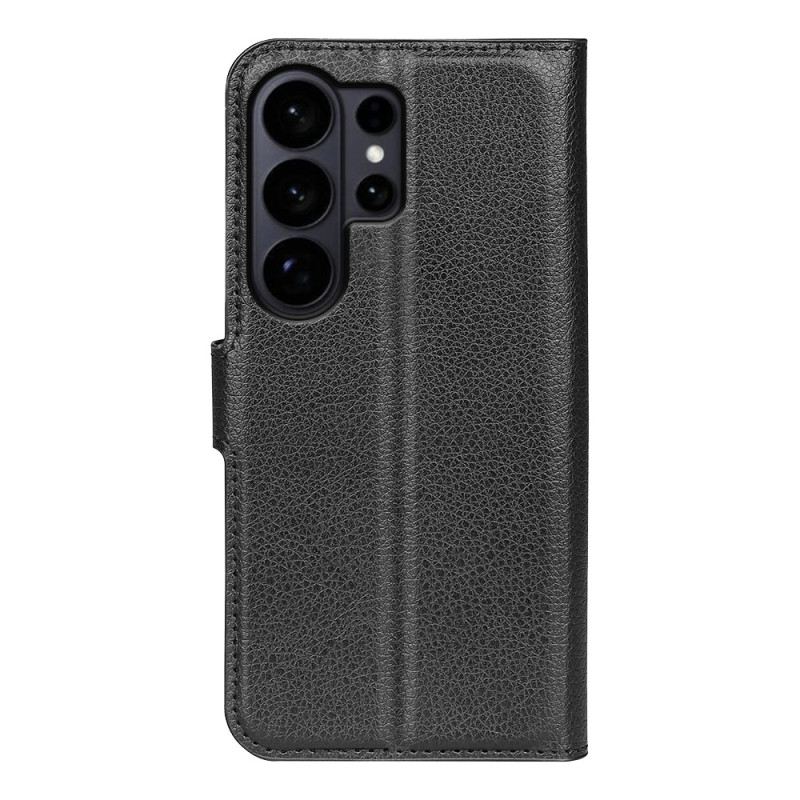 Lederhüllen Samsung Galaxy S26 Ultra Handyhülle Kunstleder In Litschi-farbe