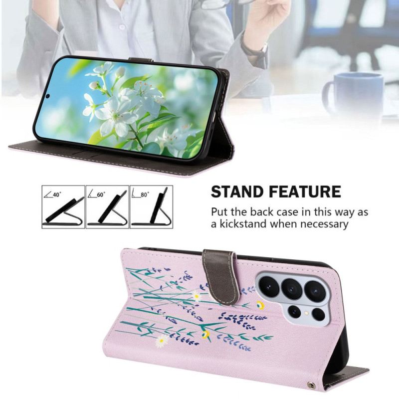 Lederhüllen Samsung Galaxy S26 Ultra Handyhülle Lavendel