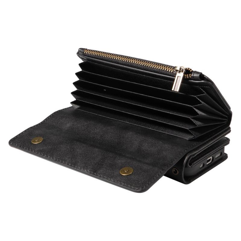 Lederhüllen Samsung Galaxy S26 Ultra Vintage-geldbörse Mit Schulterriemen