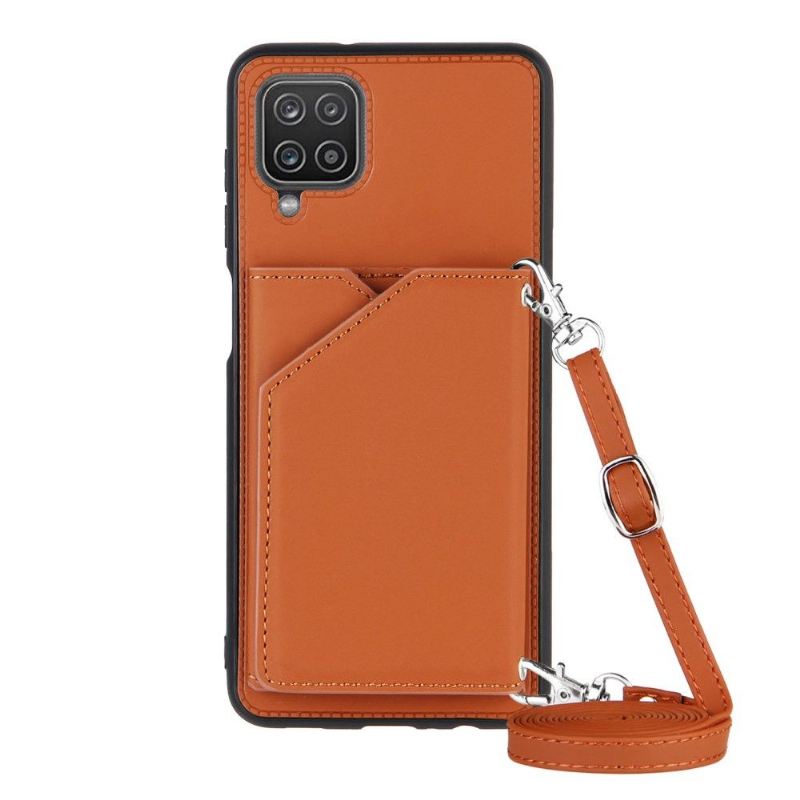 Hülle Für Samsung Galaxy A12 Aude Lanyard Mit Mehreren Fächern