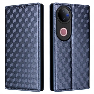 Flip Case Für Vivo V50 5g Mit Aufgedrucktem Diamantmuster