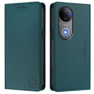 Flip Case Vivo V50 5g Handyhülle Rfid-schutz Und Verstellbarer Ständer