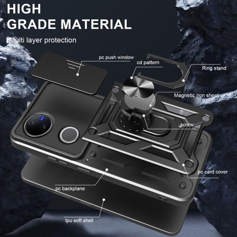 Hülle Für Vivo V50 5g Schiebe-kameraabdeckung Und -halterung
