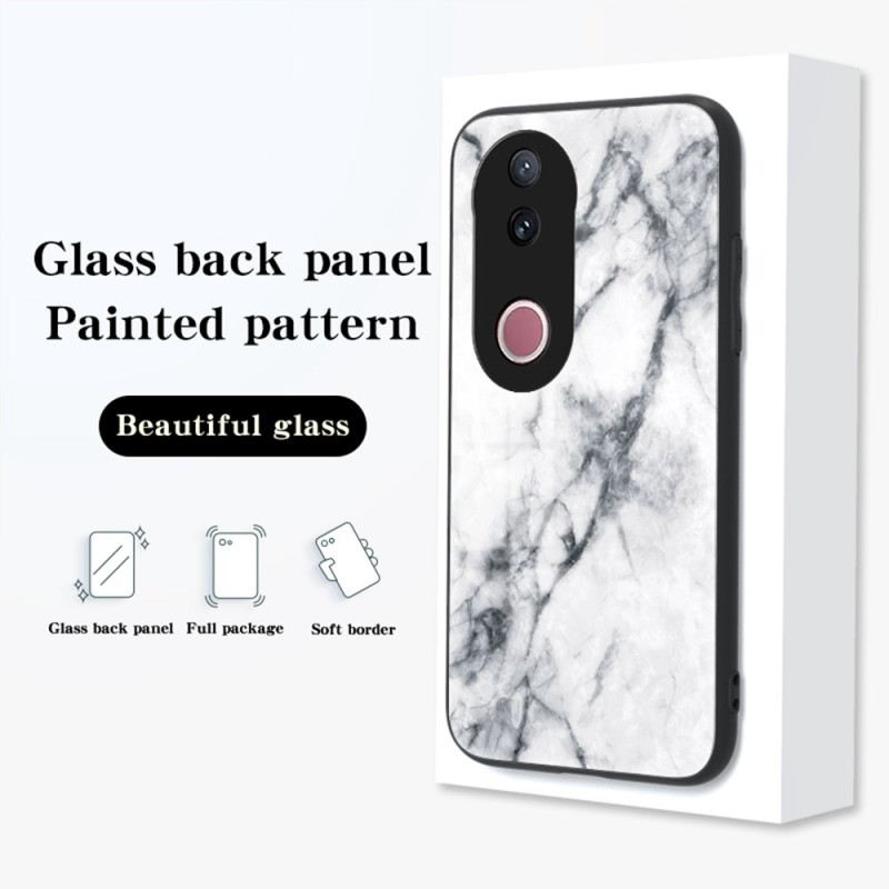 Hülle Vivo V50 5g Gehärtetes Glas In Marmoroptik