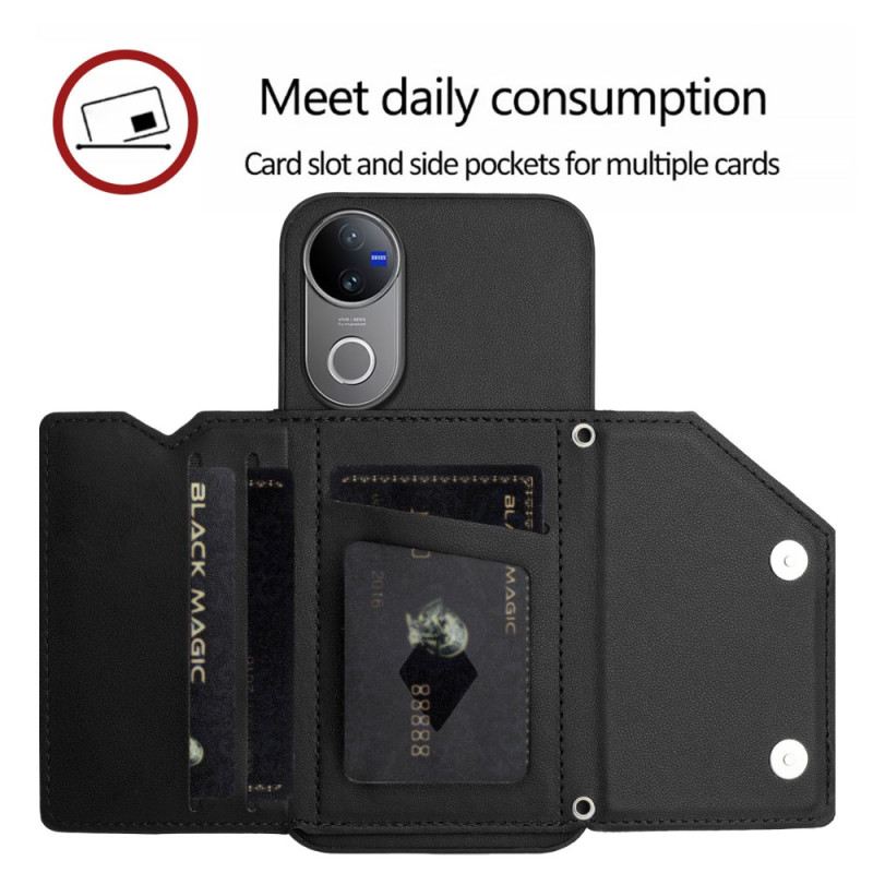 Hülle Vivo V50 5g Handyhülle Kartenhalter Und Lanyard