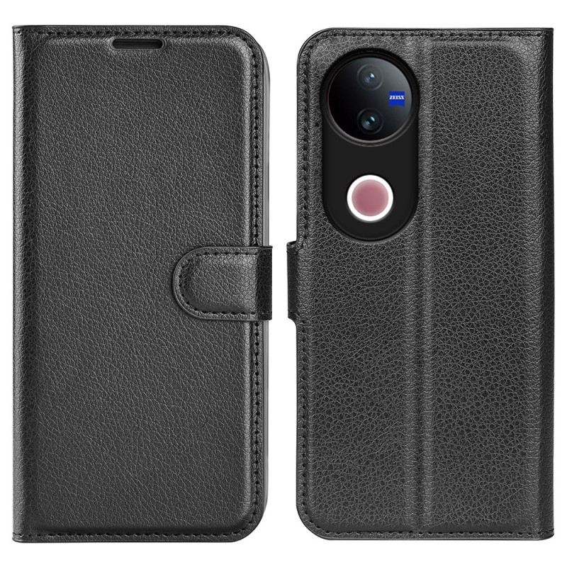 Lederhüllen Für Vivo V50 5g Kunstleder In Litschi-optik