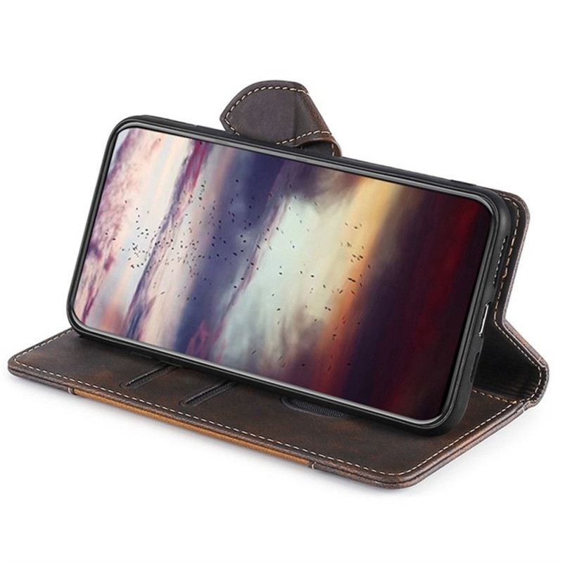 Lederhüllen Für Vivo V50 5g Zweifarbiges Blumenmuster