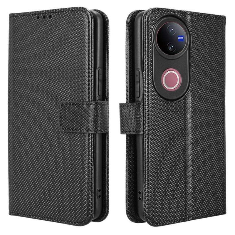 Lederhüllen Vivo V50 5g Diamantstruktur