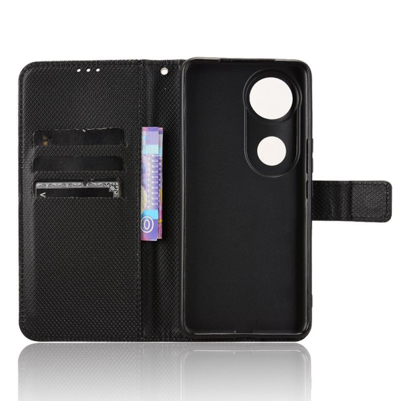 Lederhüllen Vivo V50 5g Diamantstruktur