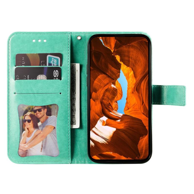 Lederhüllen Vivo V50 5g Handyhülle Fingerabdruck Mandala