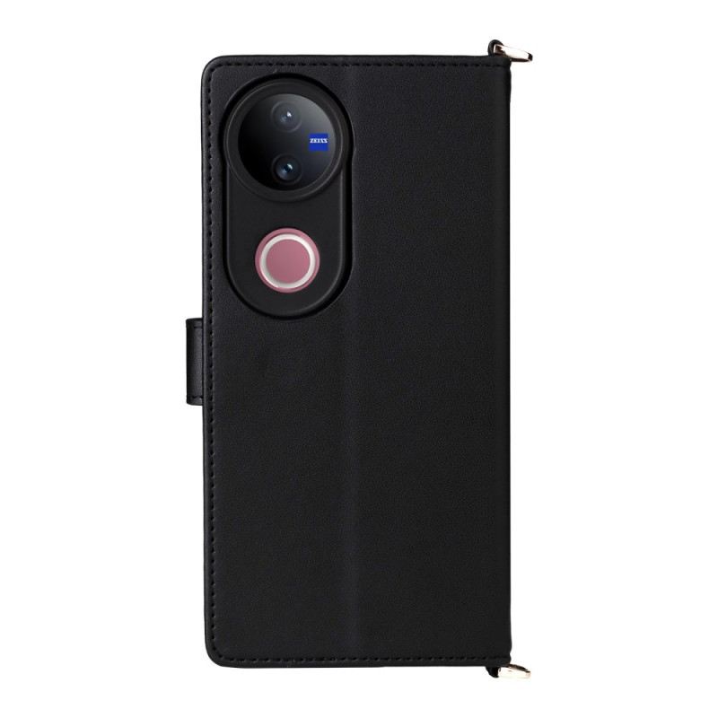 Lederhüllen Vivo V50 5g Handyhülle Gesteppt Mit Tragegurten