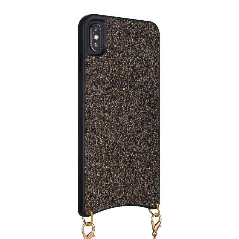 Handyhülle Für iPhone XS Max Pailletten Mit Halskette