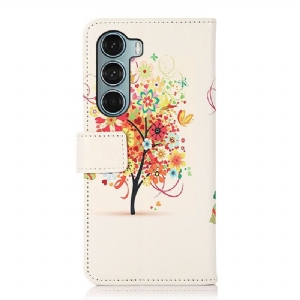 Lederhüllen Für Motorola Moto G200 5G Blumenbaum
