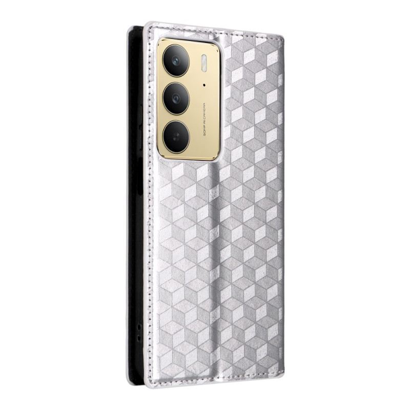 Flip Case Für Realme C75 Rautenmuster