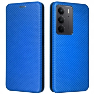 Flip Case Realme C75 Handyhülle Carbonfaser