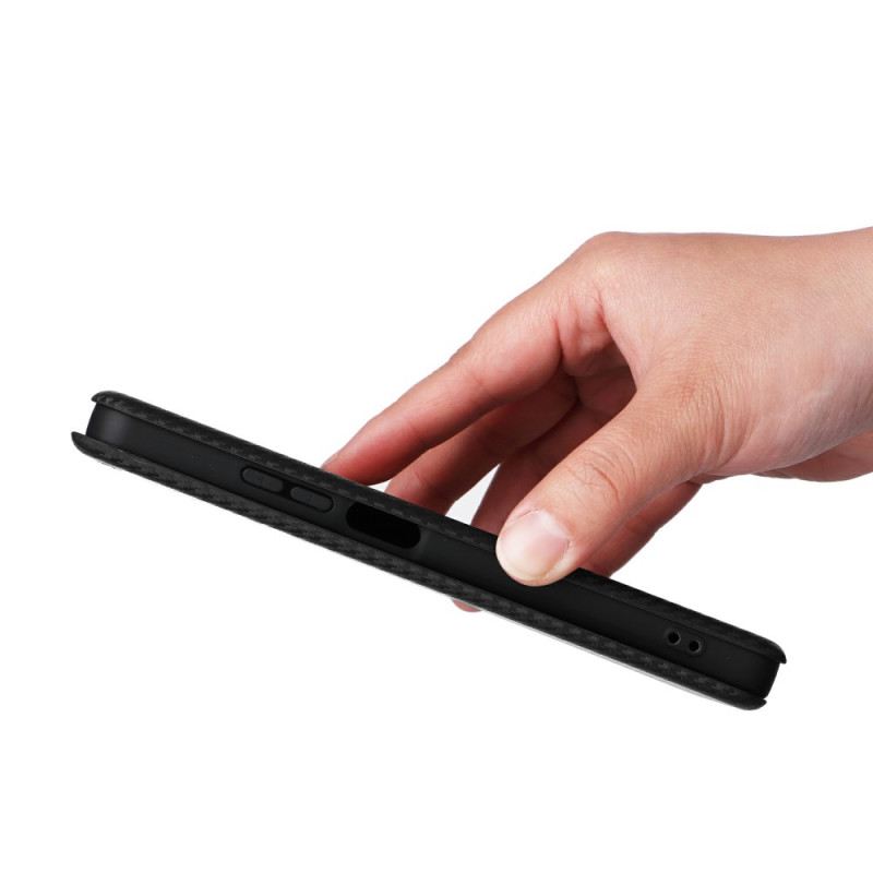 Flip Case Realme C75 Handyhülle Carbonfaser