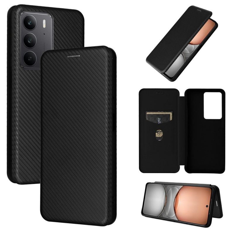 Flip Case Realme C75 Handyhülle Carbonfaser