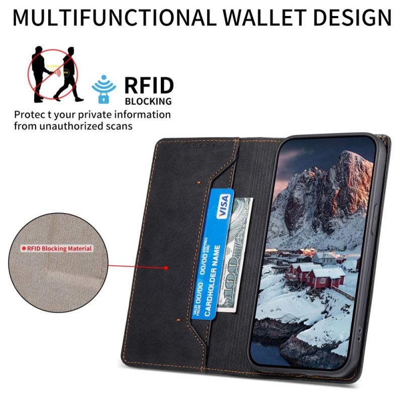 Flip Case Realme C75 Rfid-schutz Mit Kunstleder