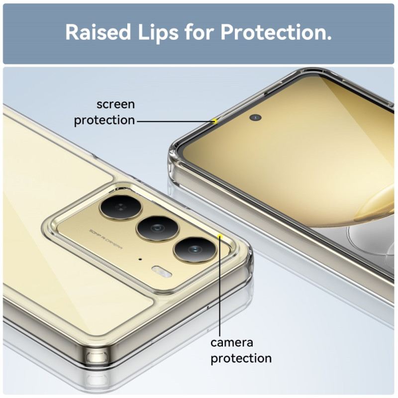 Hülle Realme C75 Handyhülle Transparent Mit Displayschutzfolie Aus Gehärtetem Glas