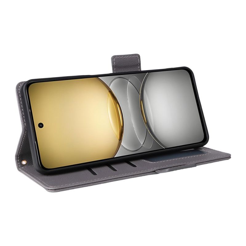 Lederhüllen Für Realme C75 Kunstleder In Litschi-optik Mit Riemen