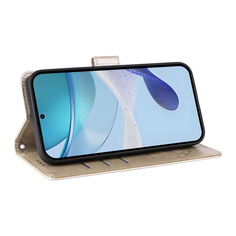 Lederhüllen Für Realme C75 Schmetterlinge Und Blumen