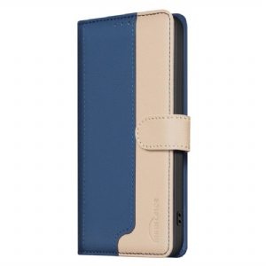 Lederhüllen Für Realme C75 Zweifarbig Binfen Color