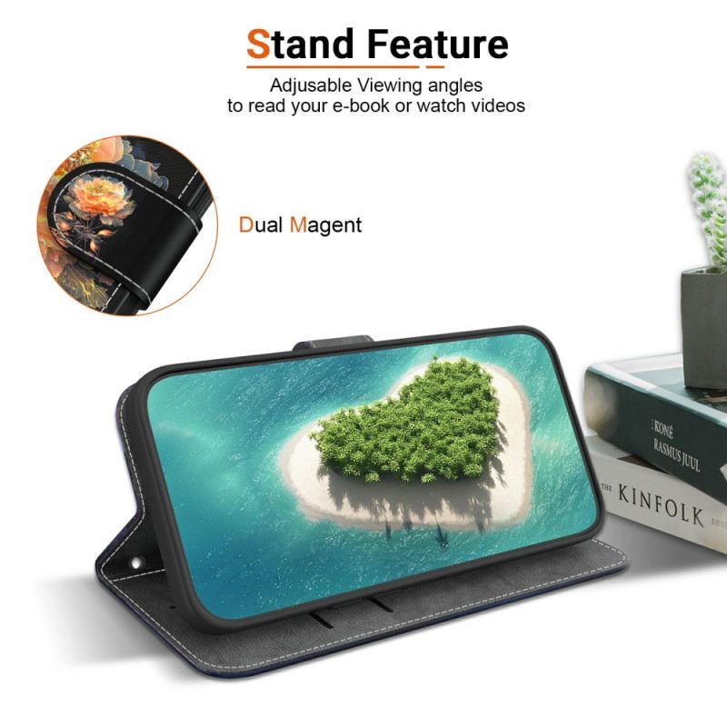 Lederhüllen Realme C75 Goldene Pfingstrose