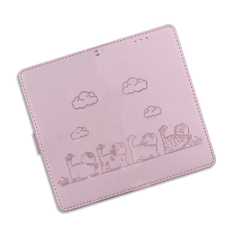 Lederhüllen Realme C75 Handyhülle Rfid-schutz Mit Katzenmotiv