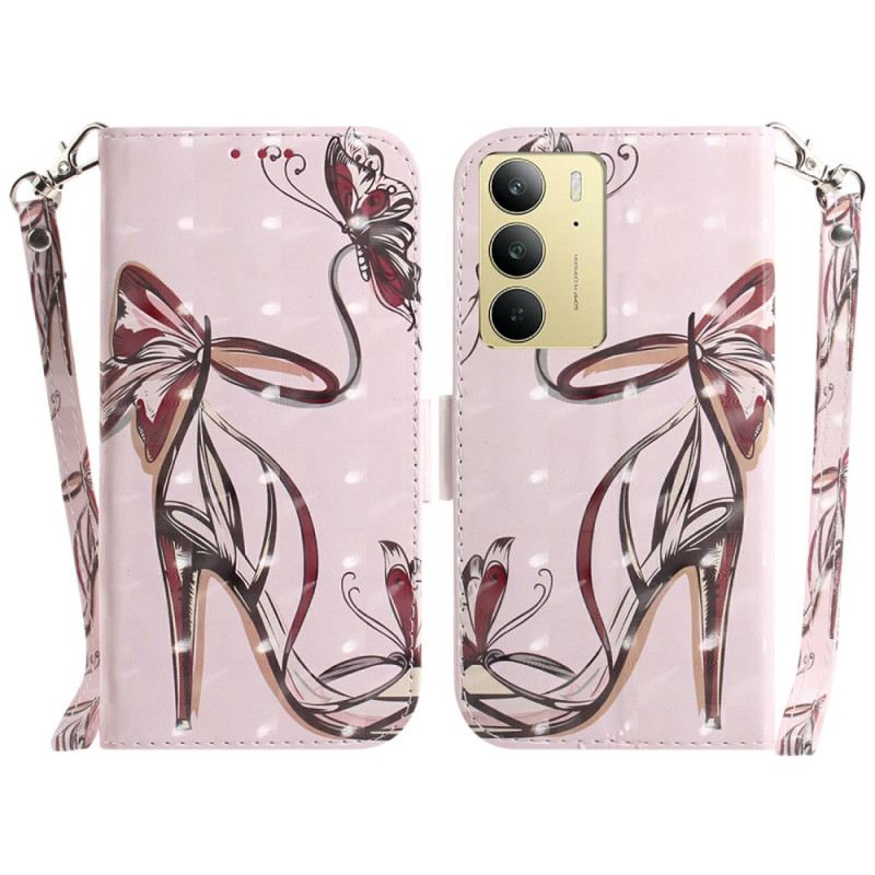 Lederhüllen Realme C75 Handyhülle Riemchenpumps