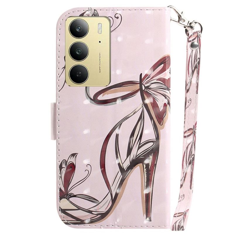 Lederhüllen Realme C75 Handyhülle Riemchenpumps