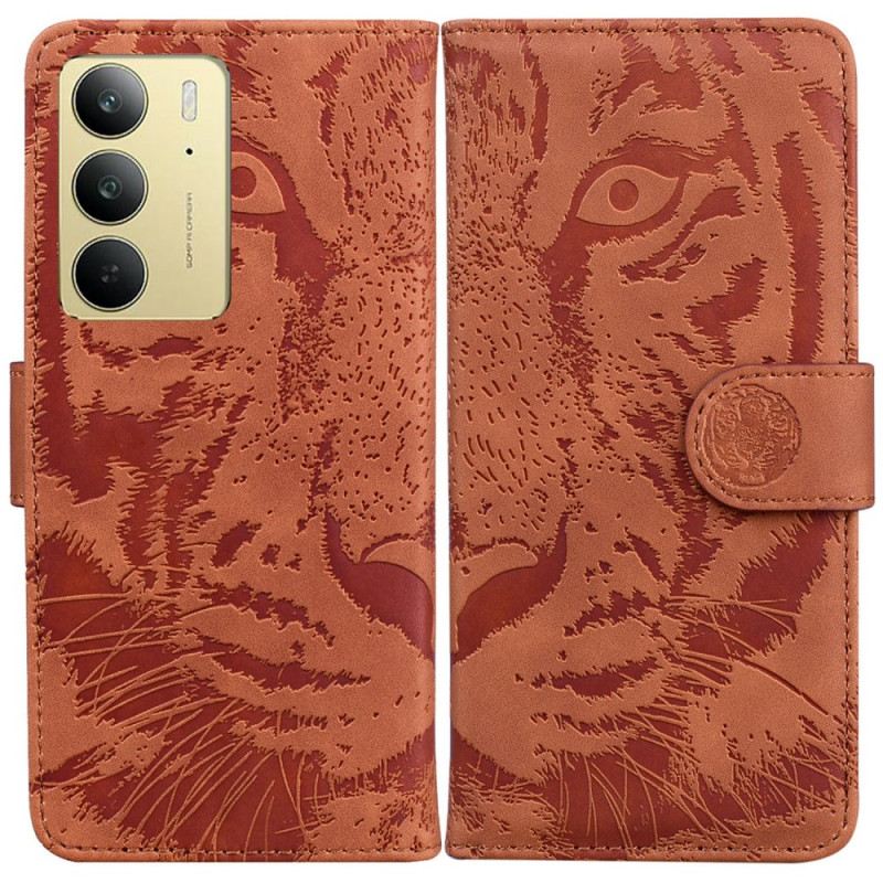 Lederhüllen Realme C75 Handyhülle Tigerprint
