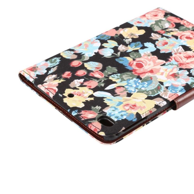iPad Mini 2019 - Stoffhülle Floral Case - Schwarz